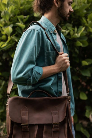 Limited-Edition Leather Laptop Bag